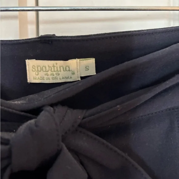 Spartina 449 Navy A-Line Skirt with Bow - Picture 3 of 4